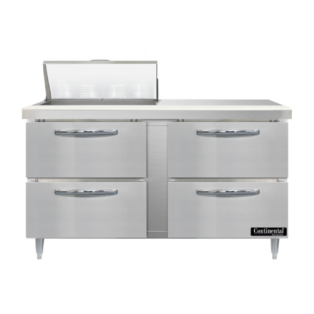 Continental Refrigerator D60N8-D Designer Line Sandwich Unit 60"W Two-section