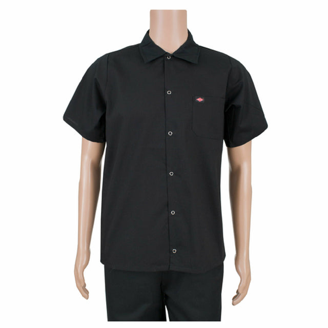 John Ritzenthaler Company RZSHIRTBKXS Ritz® Kitchen Wears™ Cook Shirt 6-front Snap Short Sleeve