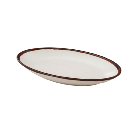 Yanco NA-310 Nature Art Appetizer/Salad Plate 10-1/2"W X 5-1/4"D X 1-1/2"H Oval