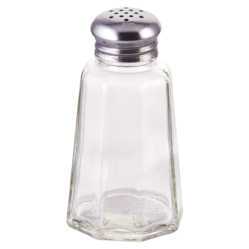 Winco G-106 Glass Shaker 2 Oz. Paneled