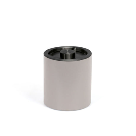 FOH RIB061BEL21 2qt Round London Ice Bucket Stone With Matte Black Lid Includes One RIB014BEL21-BTM 2qt London Ice Bucket Base Stone