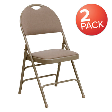 Flash Furniture 2-HA-MC705AF-3-BGE-GG Hercules Series Extra Large Ultra-Premium Folding Chair