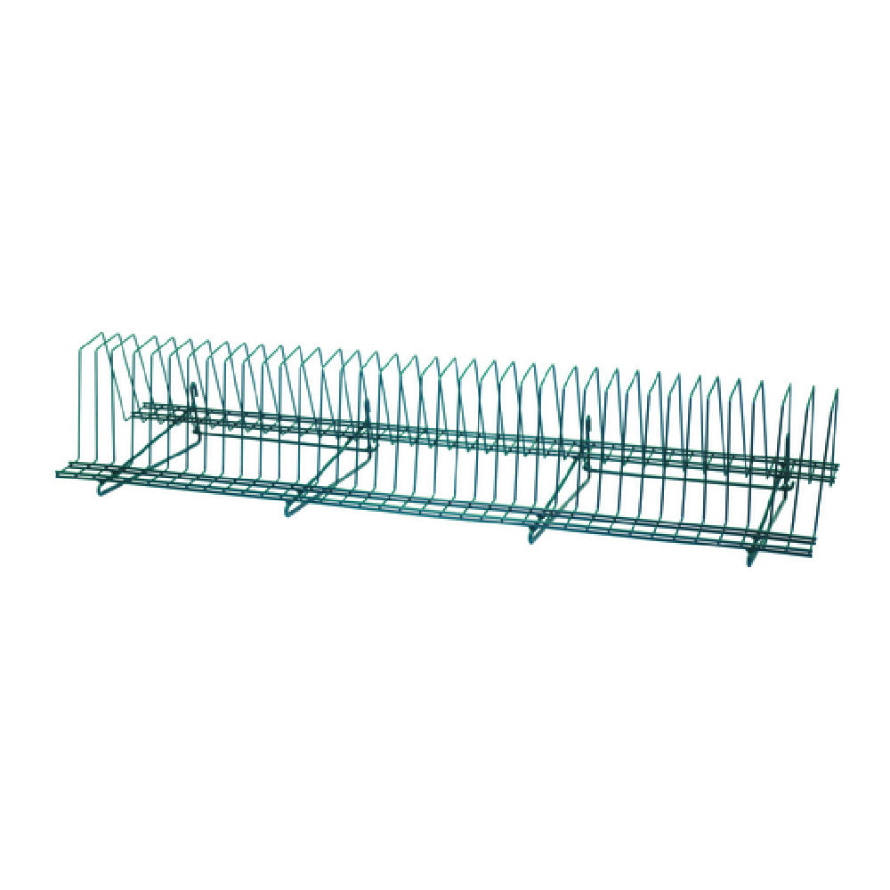 Quantum SG-TDR461410P Store Grid Tray Drying Rack 46-1/2"W X 14"D X 11-1/4"H Green Epoxy Antimicrobial Finish