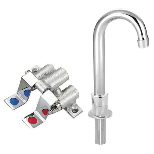 BK Resources BKFV-DGS-G OptiFlow™ Foot Valve Kit Dual Pedal Includes Deck Mounted 3-1/2" Gooseneck Spout