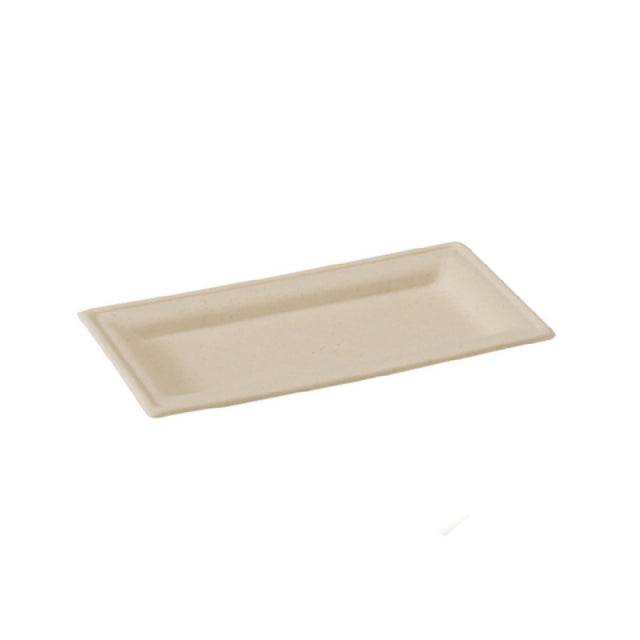PacknWood 210APU1326BRF - Sugarcane Plate (No Added PFAs), 10"L X 5"W, Brown