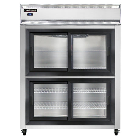 Continental Refrigerator 2RESNSGDHD Extra-Wide Refrigerator Reach-in 57"W