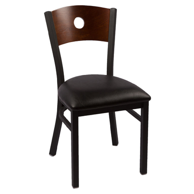 JMC Furniture CIRCLE SERIES CHAIR VINYL Circle Series Side Chair Indoor Use Wood Back With Circle Cutout