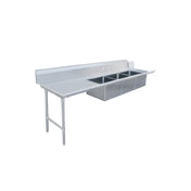 Omcan 48503 (48503) Soiled Dishtable Straight Design 120"W X 30"D X 44"H