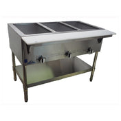 Comstock-Castle CCGST-3-N Hot Food Table Natural Gas 44” Wide With (3) 12” X 20” Dry Wells