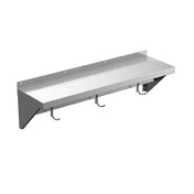 Winholt SSWMSH105 - Wall Mounted Shelf, 60"W X 10"D, All Welded 16/304 Stainless Steel Construction