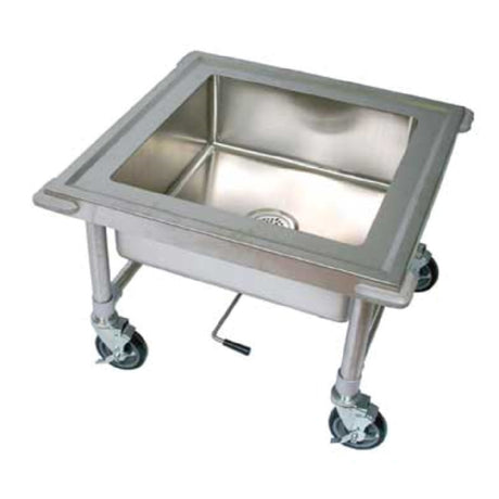 BK Resources BKS-1-SK-20-8-ME Soak Sink Mobile 26-7/8"W X 26-7/8"D X 20-7/8"H Overall Size