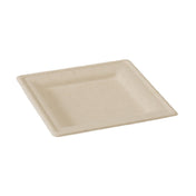 PacknWood 210APU2020ABRF - Square Sugarcane Plate (No Added PFAs), 7.8"L X 7.8"W