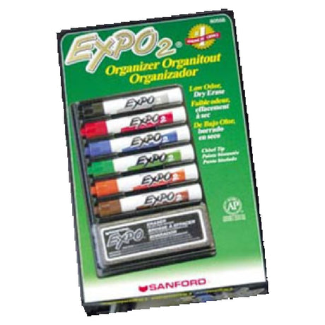 Franklin Machine Products 139-1066 Dry-Erase Organizer 6 Chisel Type & Eraser Tray Mounts To Any Smooth Surface