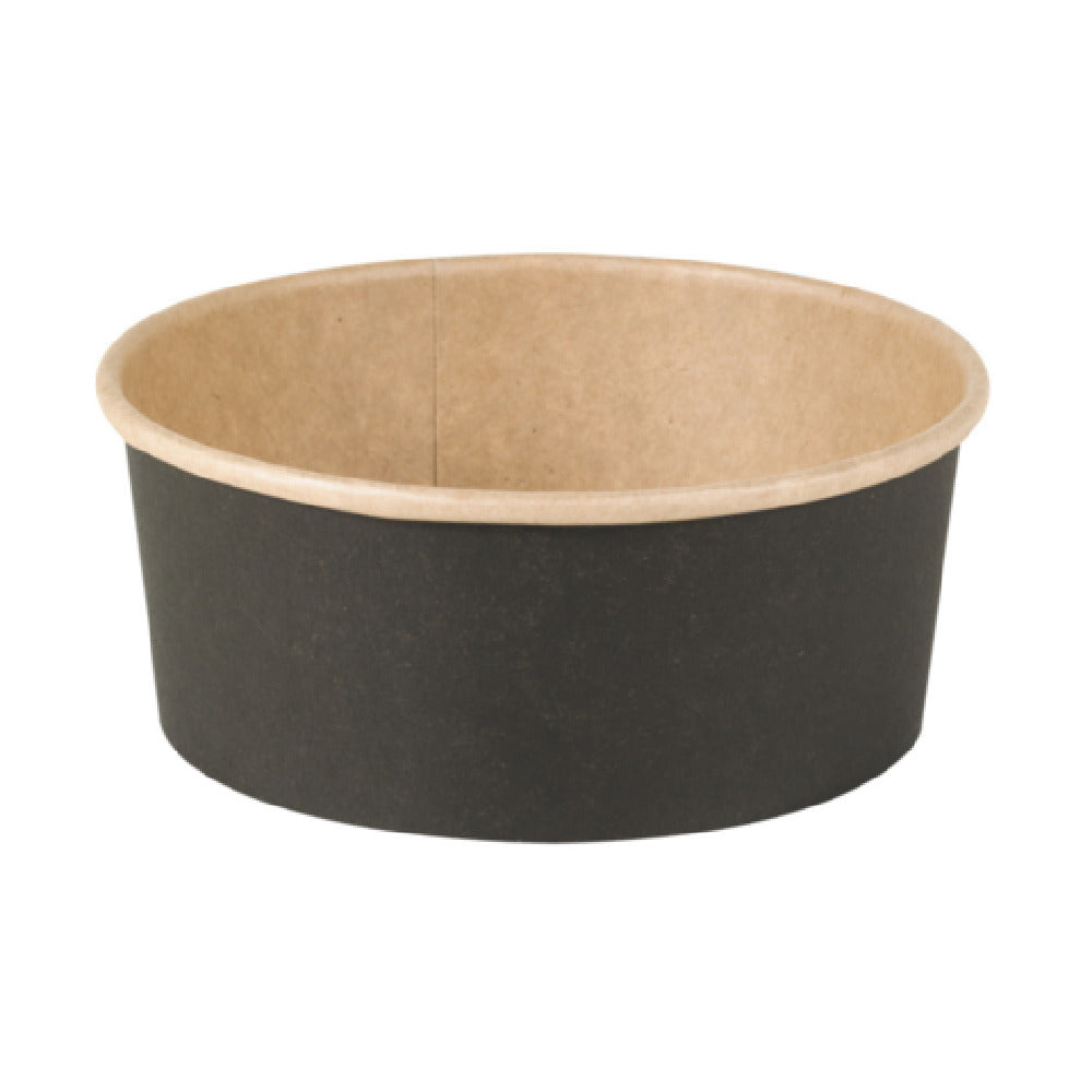 PacknWood 210PC750KN - Buckaty Black/ Kraft Multi-purpose Bowl, 25oz, 5.9" L X 5" W X 2.36" H