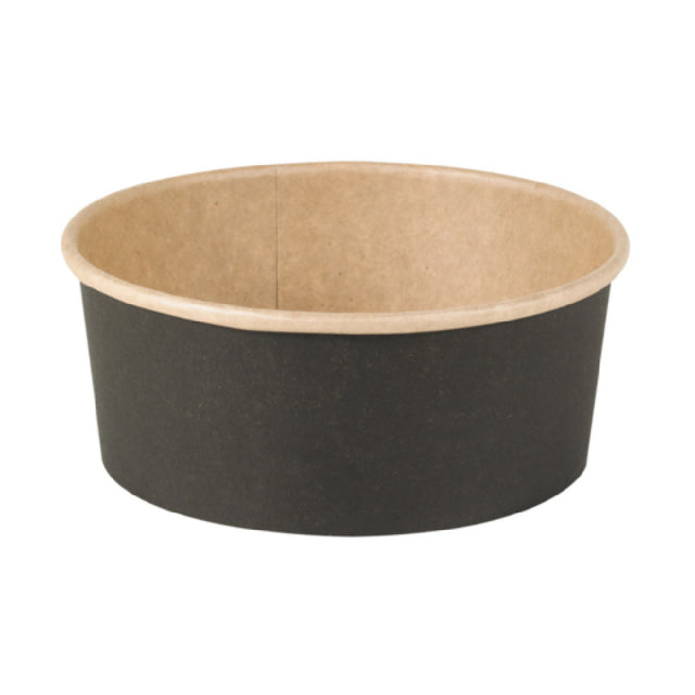 PacknWood 210PC750KN - Buckaty Black/ Kraft Multi-purpose Bowl, 25oz, 5.9" L X 5" W X 2.36" H