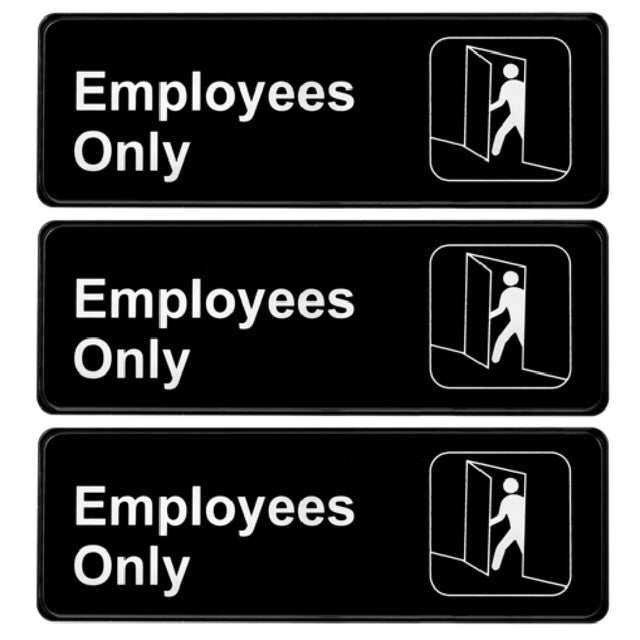 Alpine Industries ALPSGN-B-6 Sign 9" X 3" "Employees Only"