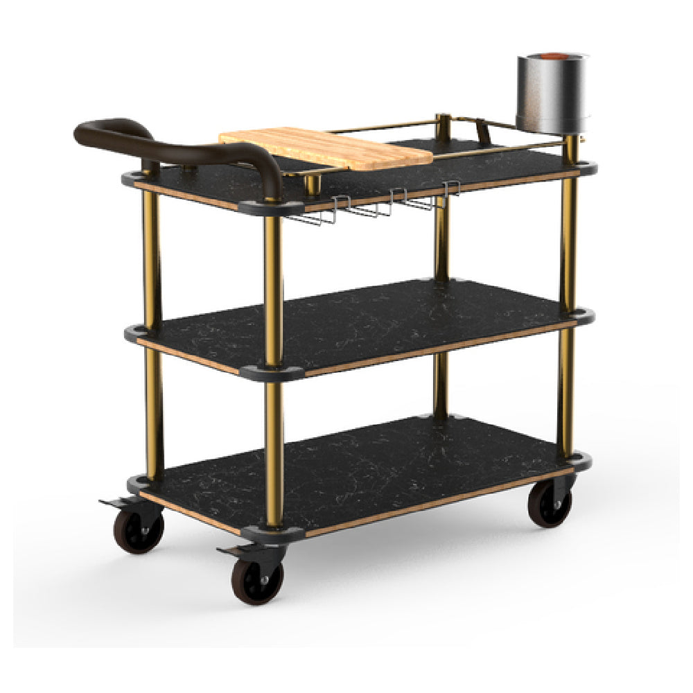 Steelite MGCRNX03MBXX Mogogo Buffet Solutions Roll'n Mixology Service Cart 41-1/2" X 21" X 40-1/2"H