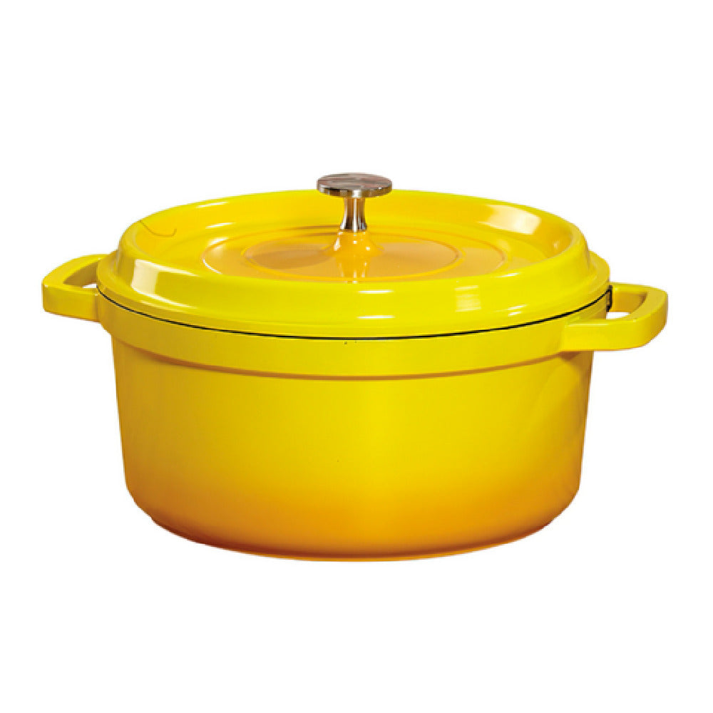 GET Enterprises CA-011-Y/BK/CC Heiss™ Induction Dutch Oven 2-1/2 Qt. (2-4/5 Qt. Rim Full)