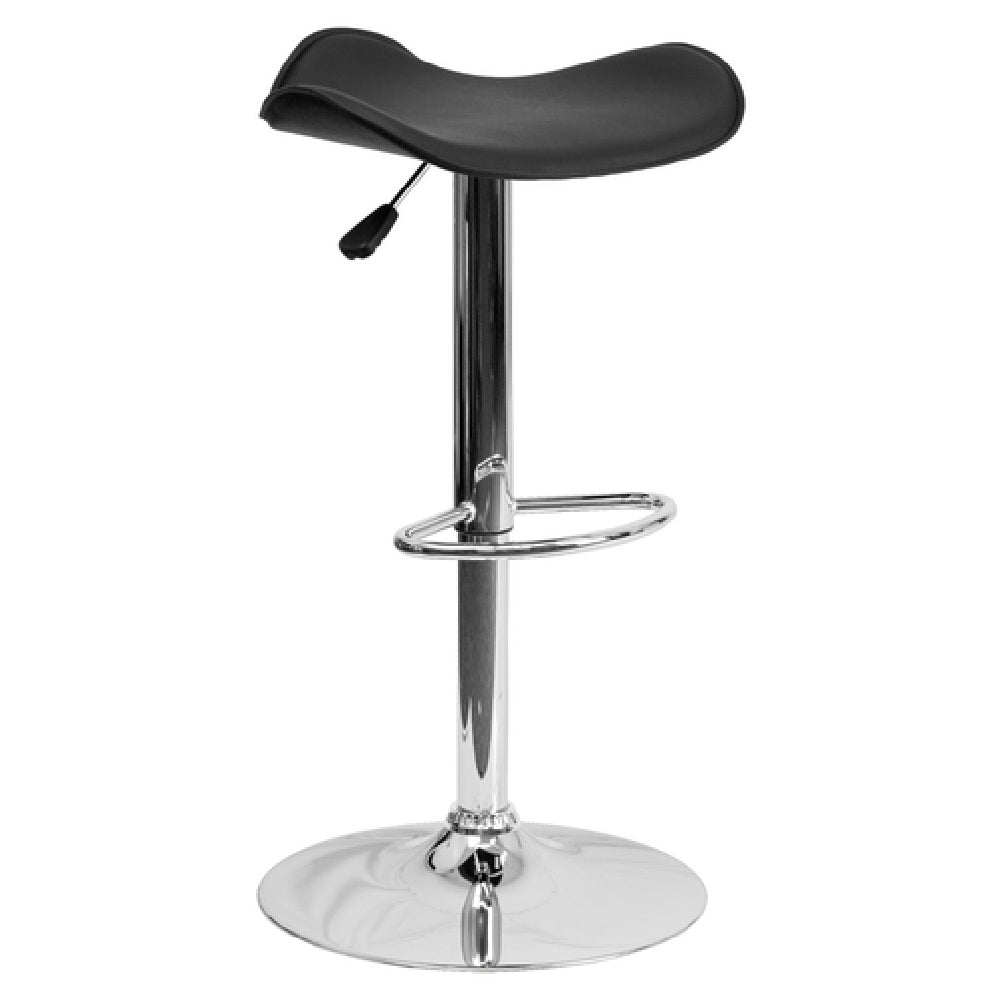 Flash Furniture CH-TC3-1002-BK-GG Swivel Bar Stool Adjustable Height Contemporary Style