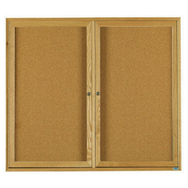 Aarco OBC4860R Red Oak Bulletin Board 60"W X 48"H Enclosed