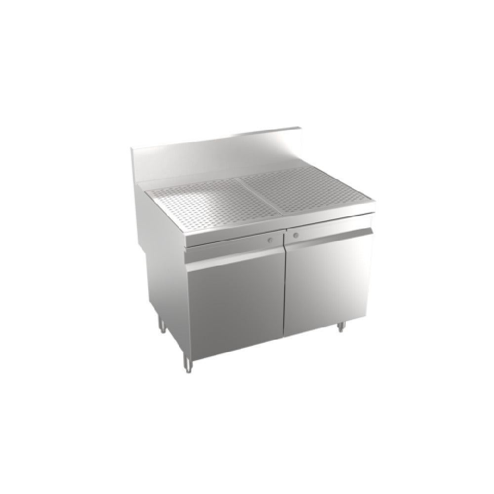 Krowne KRS-S36 - Stadium Series Underbar Drainboard With Open Cabinet Base, 36"W X 29"D