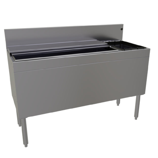 Glastender CBA-48R-CP10-ED Extra Deep Underbar Ice Bin/Cocktail Unit With Bottle Well Storage