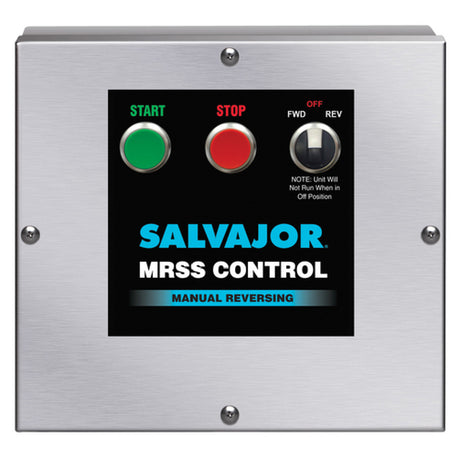 Salvajor MRSS Start/Stop Push Button Manual Reversing Control NEMA 4 Stainless Steel Enclosure (**Effective 6-1-17 All Control Panel Dimensions Will Be 9-1/4" X 10-1/4" X 5-7/16"**)