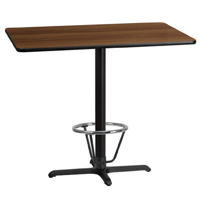 Flash Furniture XU-WALTB-3048-T2230B-3CFR-GG Table 48"W X 30"D X 43-1/8"H Bar Height