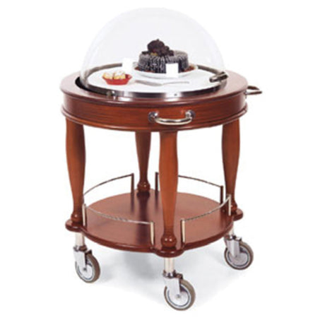 Lakeside 70021 Cheese/Dessert Cart-Bordeaux 29-1/2"W X 43-5/8"H Acrylic Roll Top Dome