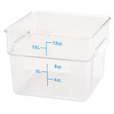 Winco PTSC-12 Storage Container 12 Qt. 11-1/16" X 11-9/16" X 8-1/4"H