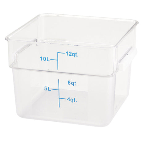 Winco PTSC-12 Storage Container 12 Qt. 11-1/16" X 11-9/16" X 8-1/4"H