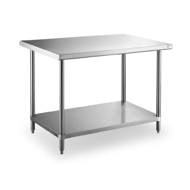 Steel Works Stainless SWWTS-2448-318 Worktable 24" X 48" X 34"H 18ga/304 Stainless Steel