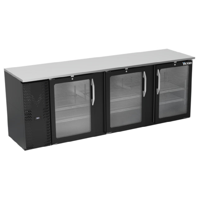 Victory VBBN94HC-FG-B - Back Bar Refrigerator, Food Rated, Three-section