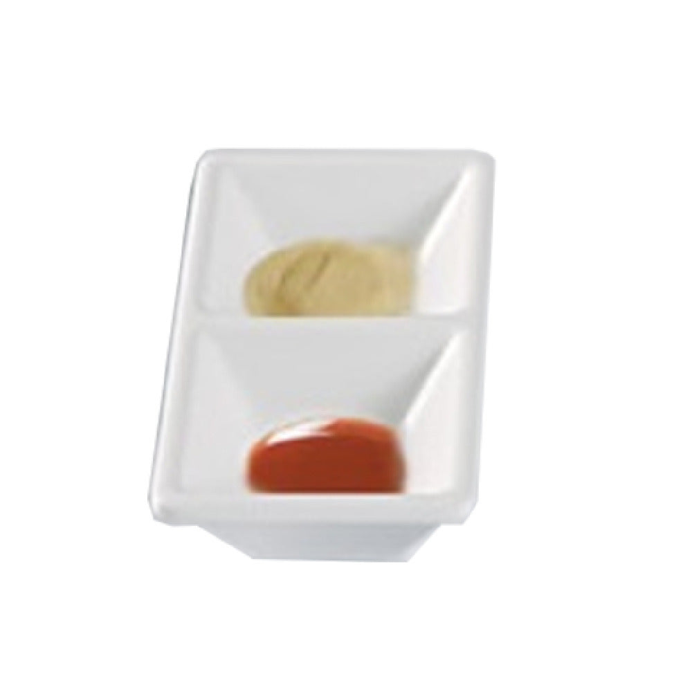 Yanco RM-063 Rome Dessert Dish 5-1/8"L X 2-1/2"W 2-compartments