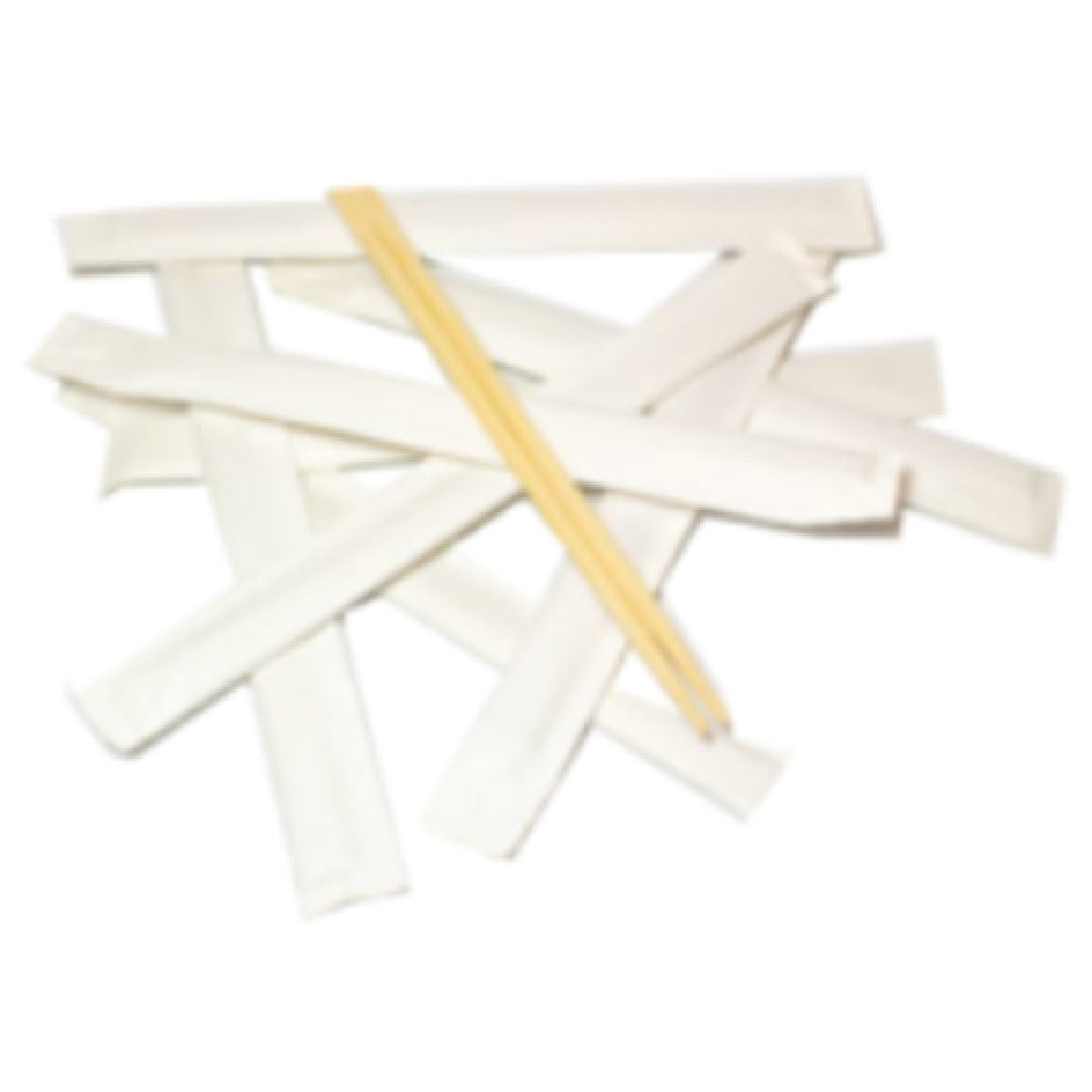 Town 51309WH 9″ Long Joint Type Bamboo Chopsticks In White Paper Enclosures. Sold In Cases Of 2000 Pairs. Fully Enclosed