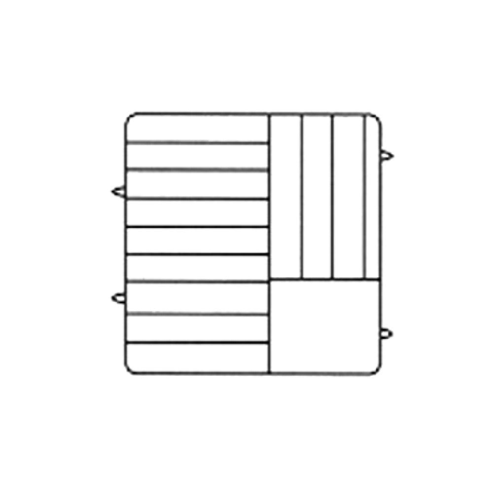 Vollrath PM1211-3 Plate Crate® Dishwasher Rack 5" To 7-5/8" Dia. (3) Extenders With Wire Dividers