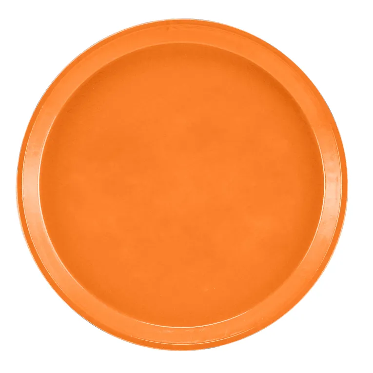 Cambro 900222 Serving Camtray® Round 9" Dia. Orange Pizzazz