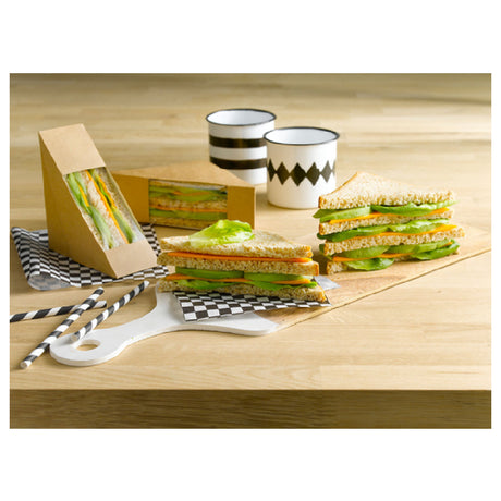 PacknWood 209KCK8512 - Sandwich Wedge Box, 4.8" X 3.2" X 4.8"H, Triangular