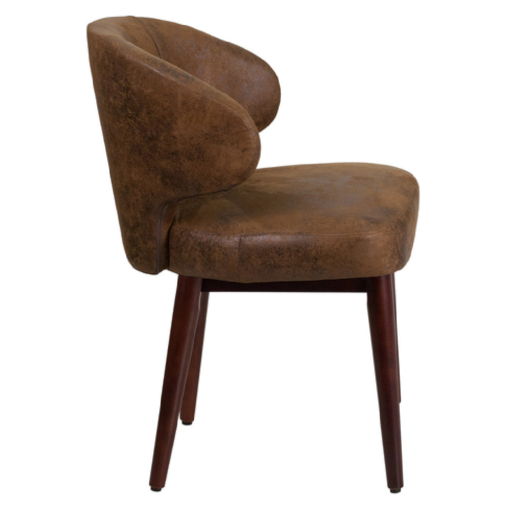 Comfort Back Series Bomber Jacket Microfiber Side Reception Chair - Thumbnail 5