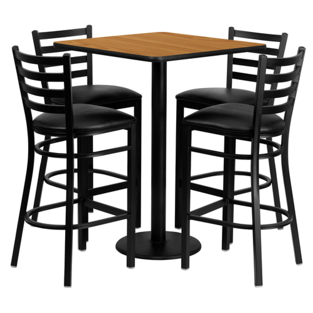 Flash Furniture MD-0012-GG Table And Bar Stool Set Includes (1) 30"W X 30"D X 42"H Table