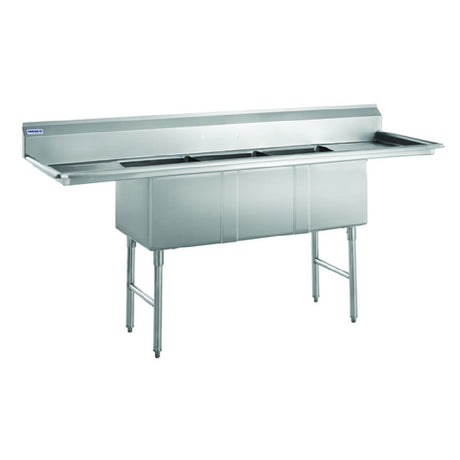 Hubert 28095 - Kratos® Compartment Sink, 16"W X 20"D X 14"H Bowl Size, (2) 18" Drain Boards