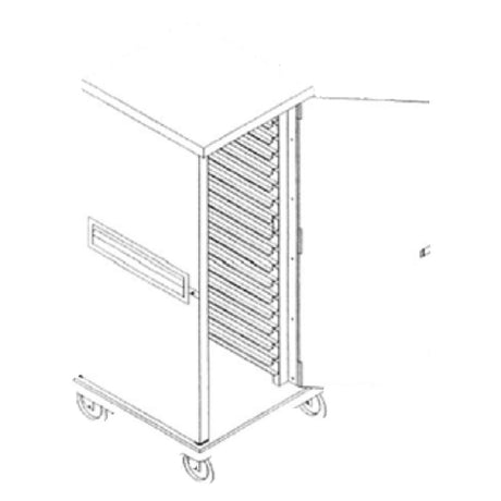 Caddy T-1220-C Pan Transport Cabinet Mobile For Correctional Use