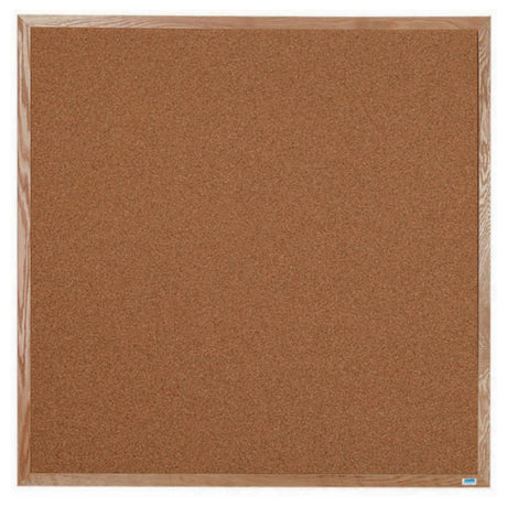 Aarco OB4848 Bulletin Board 48"W X 48"H Natural Pebble Grain Cork