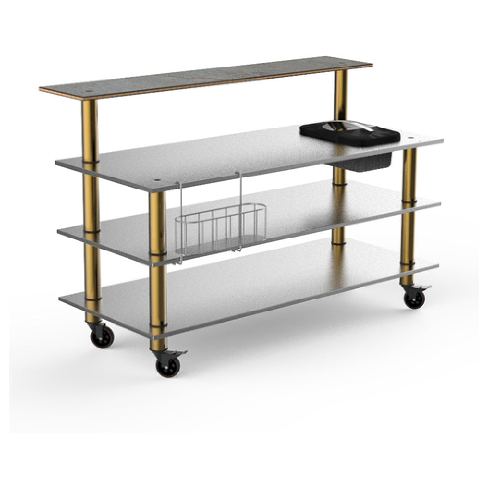 Steelite MGCMLC06GBXW Mogogo Buffet Solutions Modular ProBar Station 4-tier 71" X 40" X 47-1/2"H