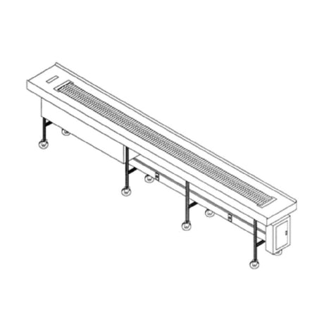 Dinex DXIESSB10 Tray Make-Up Conveyor Lexan Slat Belt 10' Section