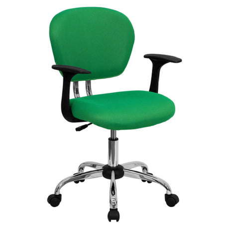 Flash Furniture H-2376-F-BRGRN-ARMS-GG Swivel Task Chair 33-1/2" To 37-1/2" Adjustable Height