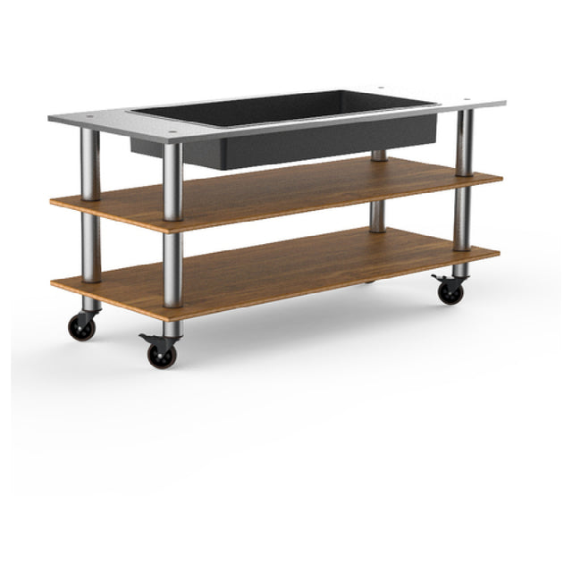 Steelite MGCMLE03BSXW Mogogo Buffet Solutions Modular Salad Bar Unit 3-tier 71" X 29-1/2" X 35"H