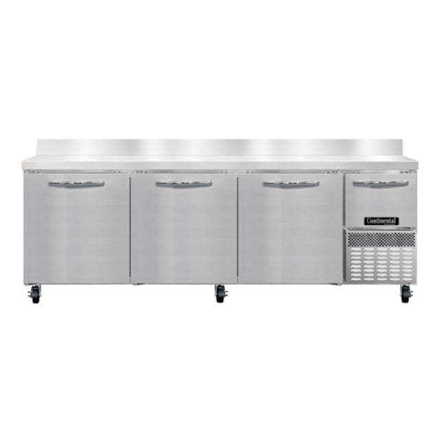 Continental Refrigerator RA93SNBS Refrigerated Base Shallow Depth Worktop Unit