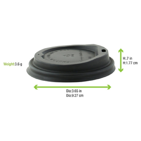PacknWood 210LGDW16N - Coffee Lid, 3.65" Dia., For 10,12,16