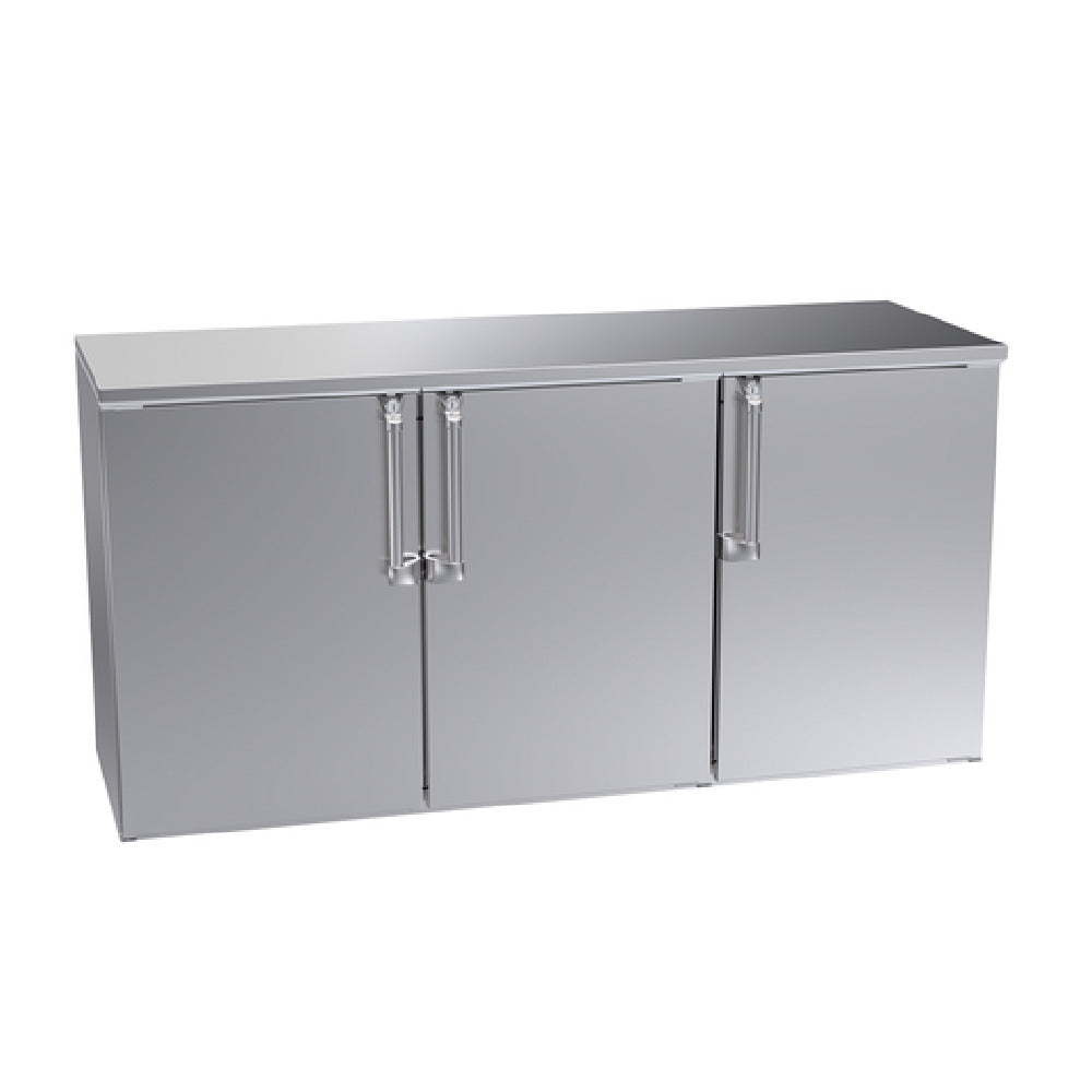 Krowne BD72 Back Bar Dry Storage Cabinet Three-section 72"W X 24"D